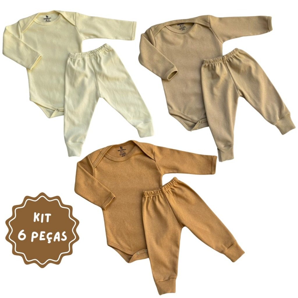 Kit Bebê Inverno: 6 Peças Algodão Conforto