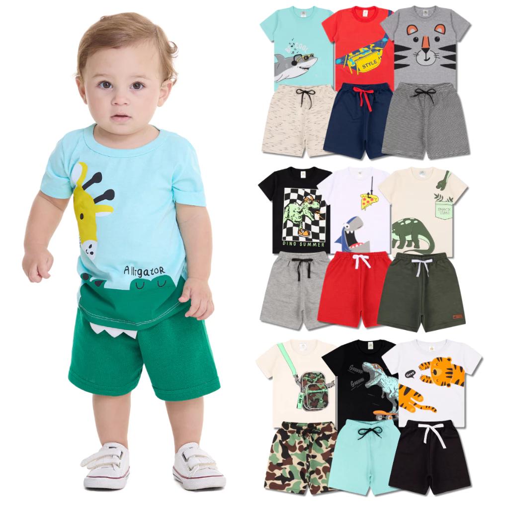Kit Bebê Menino: 5 Conjuntos Confortáveis!