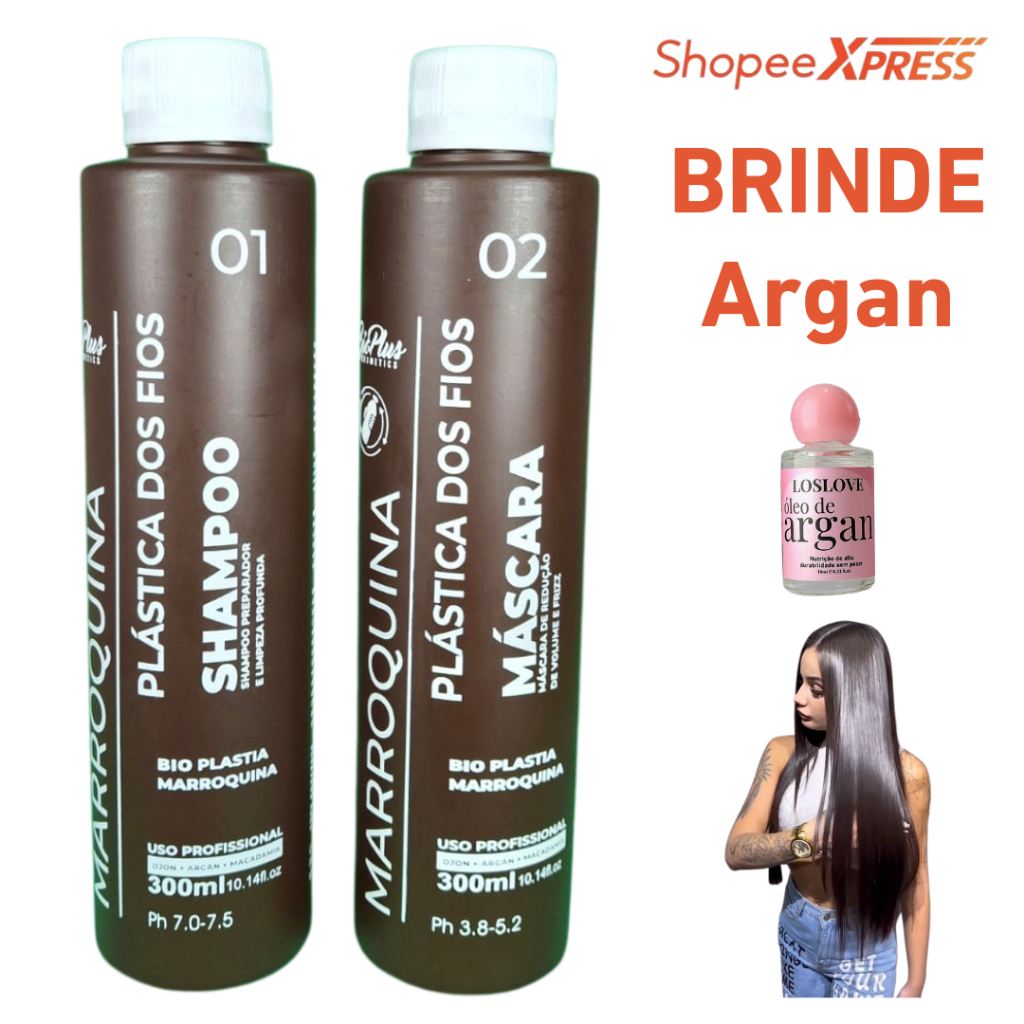 Kit Bio Plus Progressiva Marroquina com Óleo de Argan