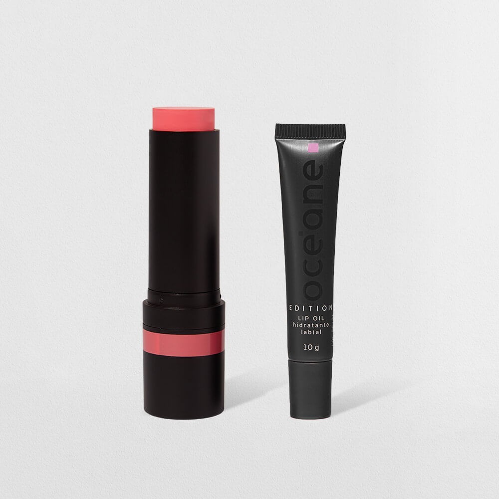 Kit Blush Rosa + Lip Oil: Beleza Océane