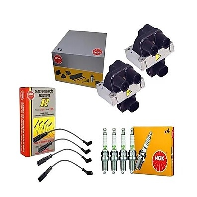 Kit Bobina Cabo e Vela Uno Palio Fire 2001 a 2004