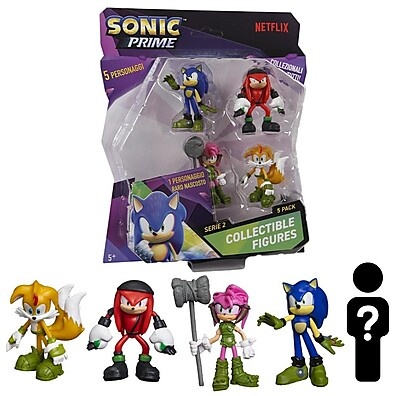 Kit Bonecos Sonic Prime: Colecione 5 Heróis!