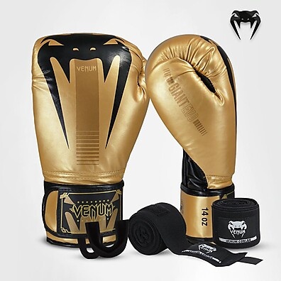 Kit Boxe e Muay Thai Venum Evo Pro: Luvas, Bandagem e Bucal
