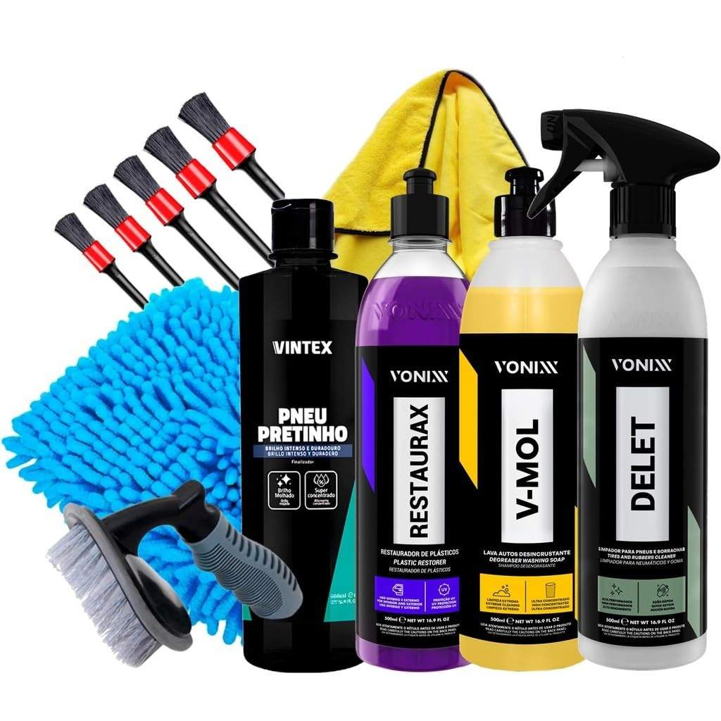 Kit Completo Detalhamento Automotivo Vonixx & Vintex: Limpeza e Brilho Profissional