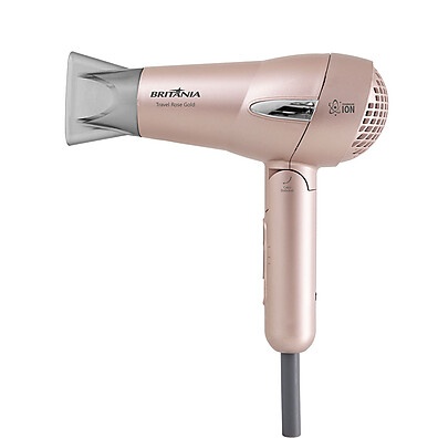 Kit Britânia Travel Rose Gold: Secador + Prancha Bivolt com Necessaire