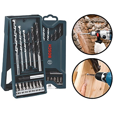 Kit Brocas e Pontas Bosch X-Line: 15 Peças Essenciais