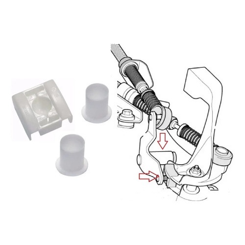 Kit Bucha Guia Trambulador Alavanca Cambio Saveiro Voyage G5 G6 Fox