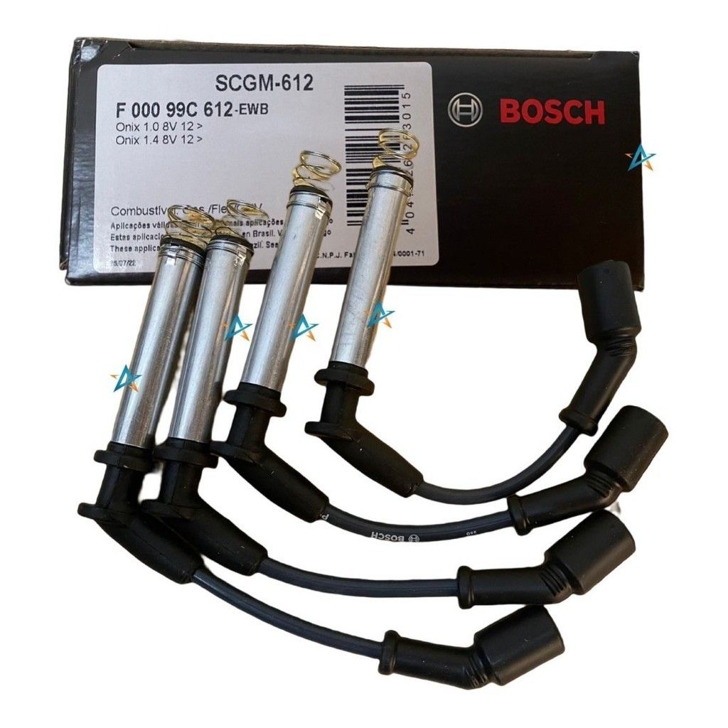 Kit Cabos de Vela Original Bosch para Onix, Prisma e Joy 1.0 1.4 8V