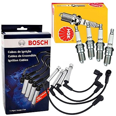 Kit Cabos e Velas Fiat Uno Mille 1.0: Bosch + NGK