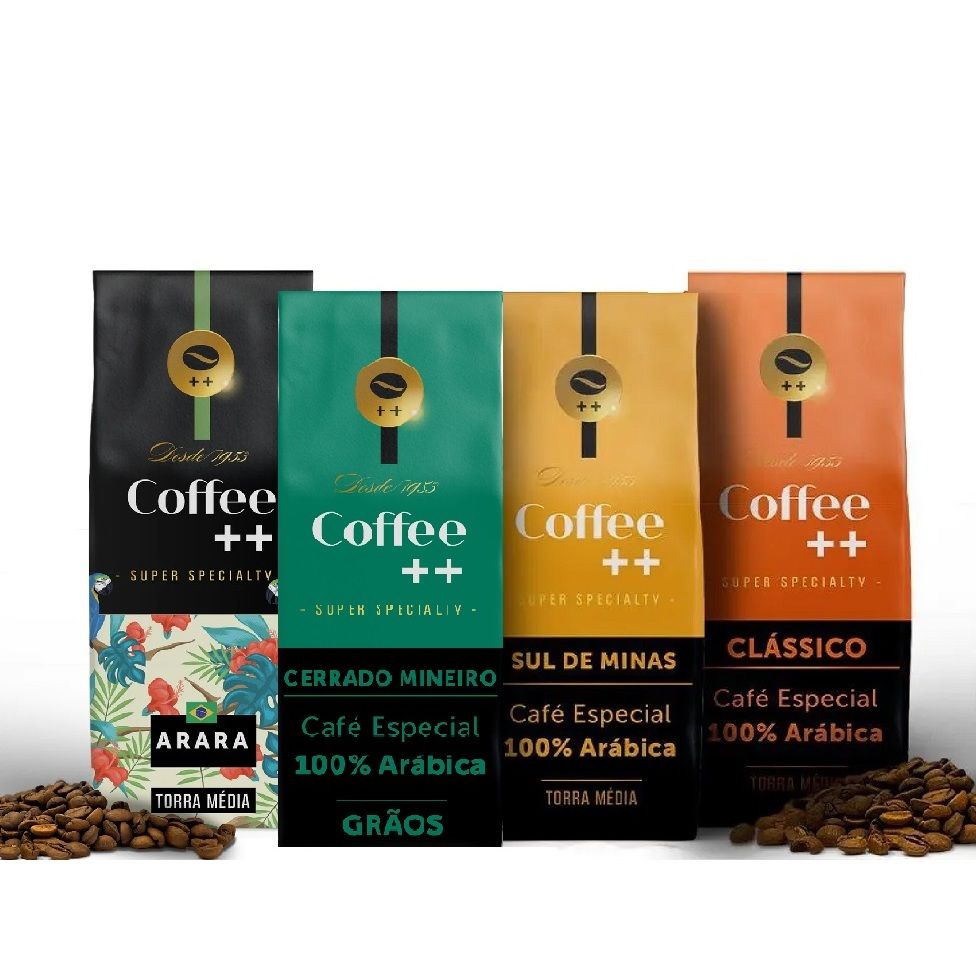 Kit Café Especial em Grãos: 4 Sabores Únicos