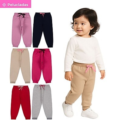 Kit Calça Moletom Bebê Menina Peluciada – Conforto e Estilo para o Inverno