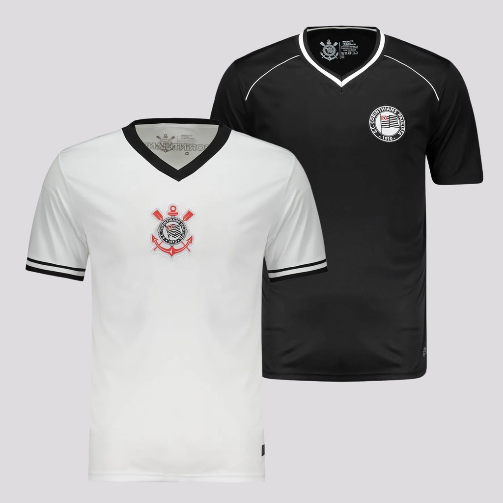Kit Camisas Corinthians Infantil: Preto e Branco!