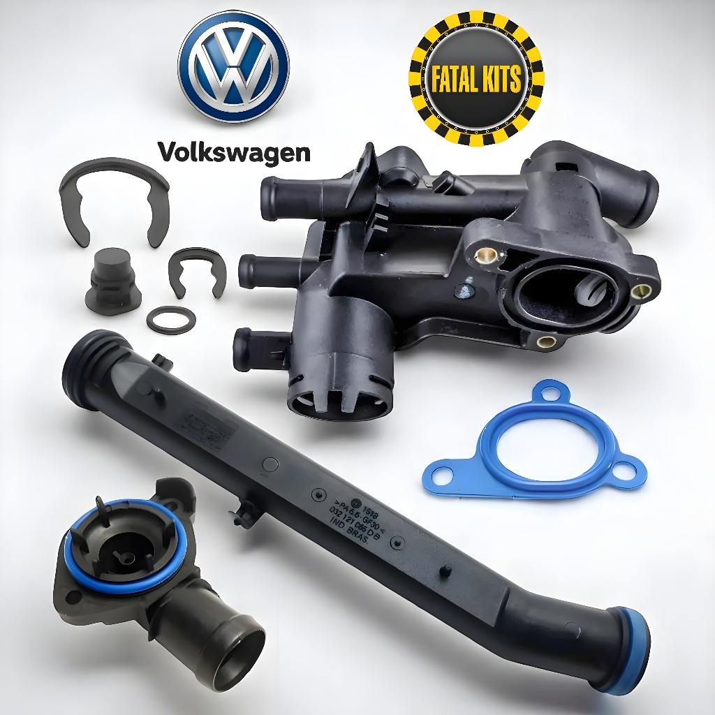 Kit Carcaça da Válvula Termostática VW Gol, Fox, Polo e Mais