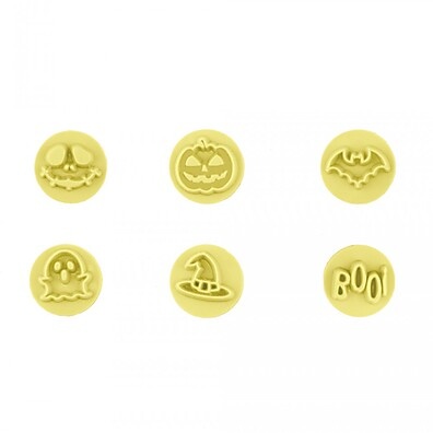 Kit Carimbos Halloween Amarelo – 7 Unidades Fofinhas