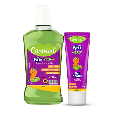 Kit Carmed Fini Minhoca: Sorriso Fresco e Divertido!
