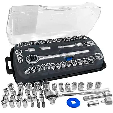 Kit Catraca Reversível com 41 Peças – Ferramenta Semi Profissional