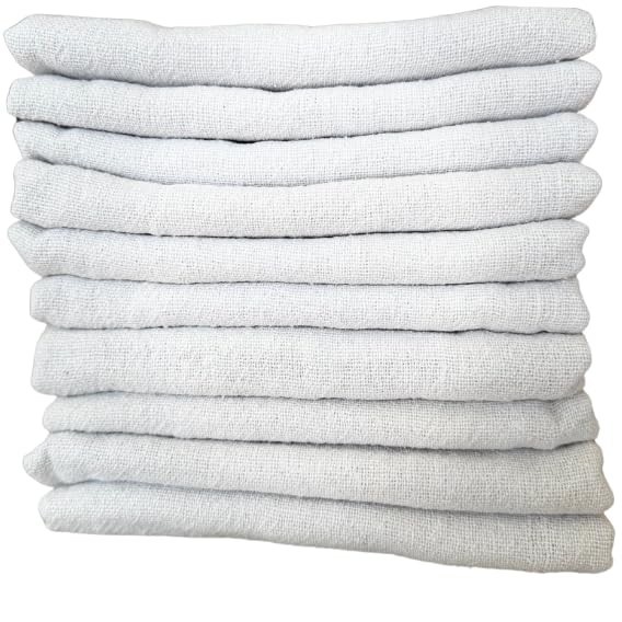 Kit 10 Pano de Chão Grande 100% Algodão - Absorção Superior, Durável e Fácil de Lavar