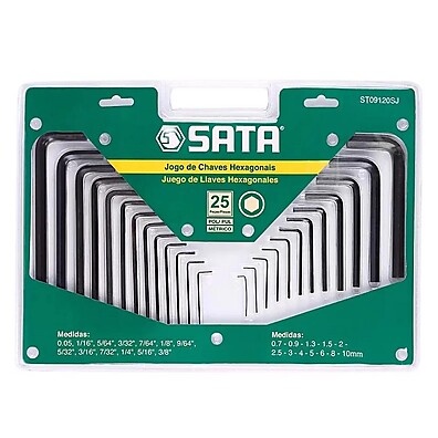 Kit Chave Allen 25 Peças SATA ST09120SJ: Profissional CR-V