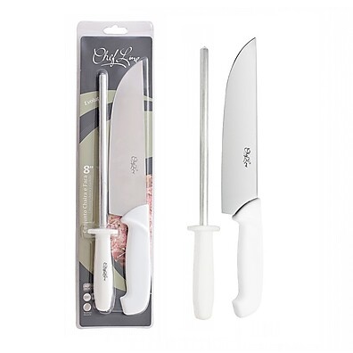 Kit Churrasco Chaira e Faca Inox: Afie e Sirva!