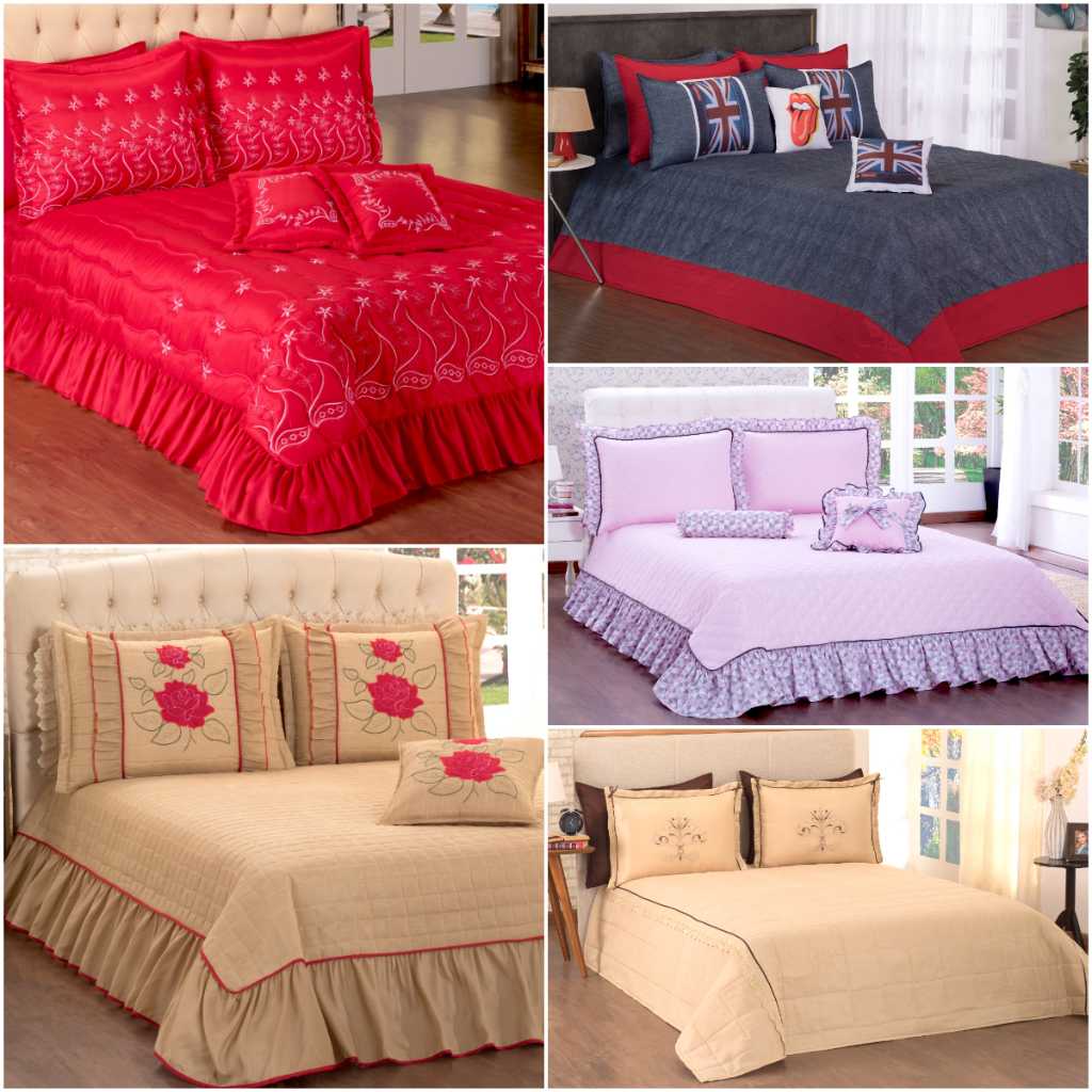Kit Cobre Leito Queen com Estampas Diversas – 3, 4, 5 ou 7 Peças