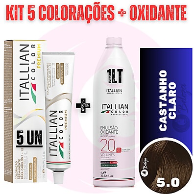 Kit Coloração Itallian Color: Castanho Claro 5.0