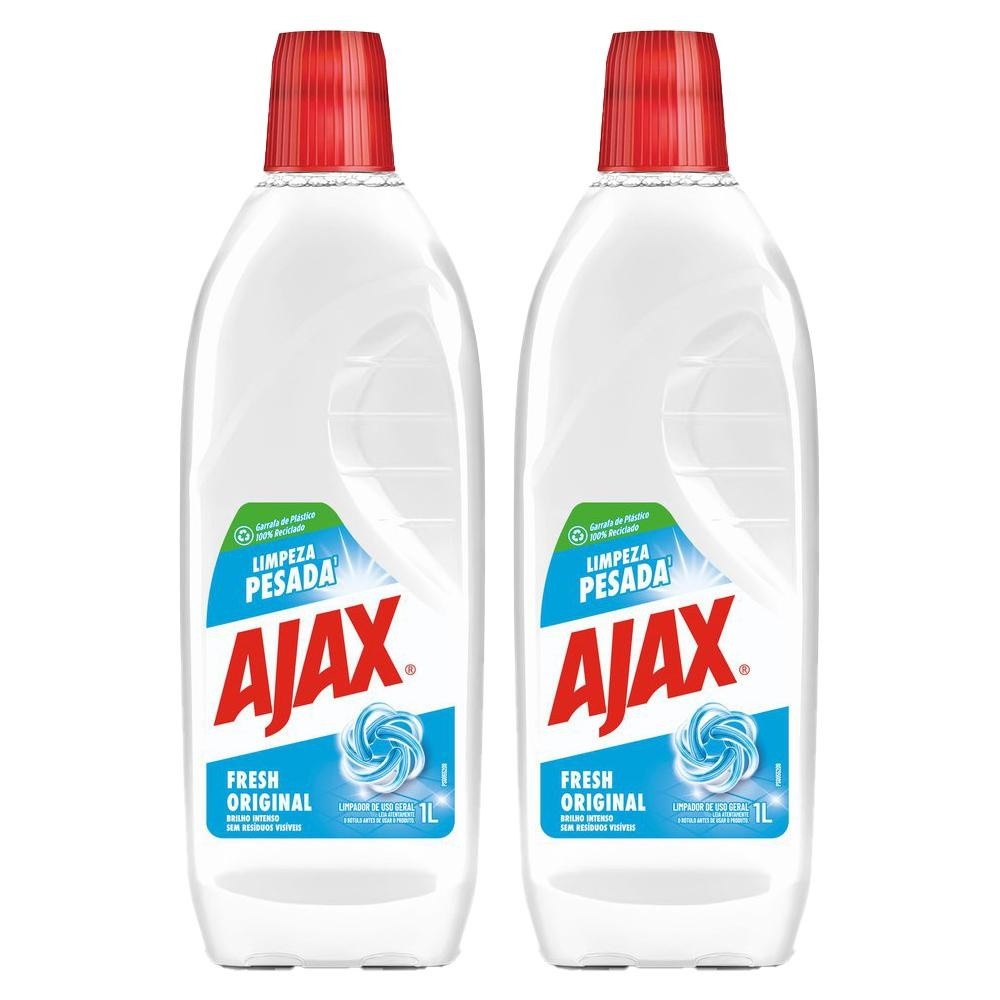 Kit com 2 Limpador Ajax Fresh 1L: Limpeza Profunda e Econômica