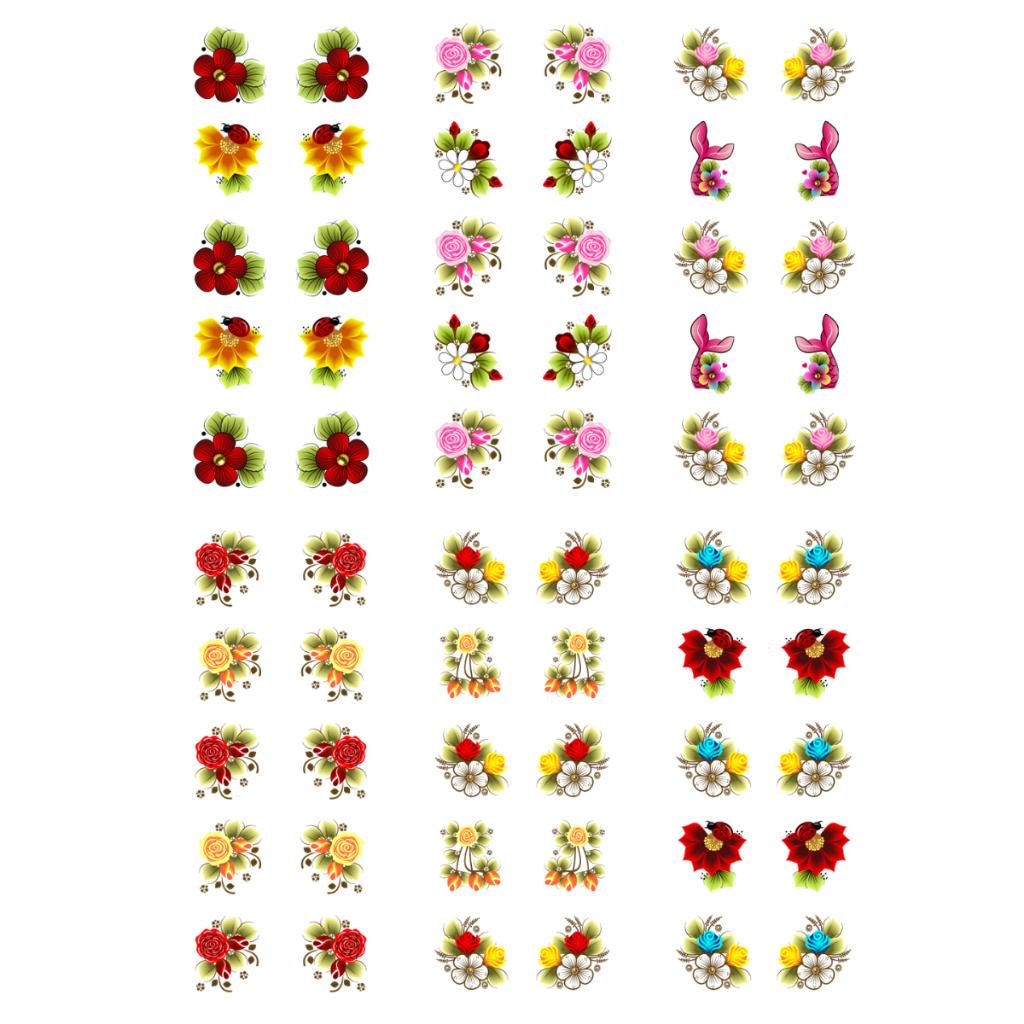 Kit com 240 Adesivos de Unha Decorados – Nail Art Fácil e Estilosa