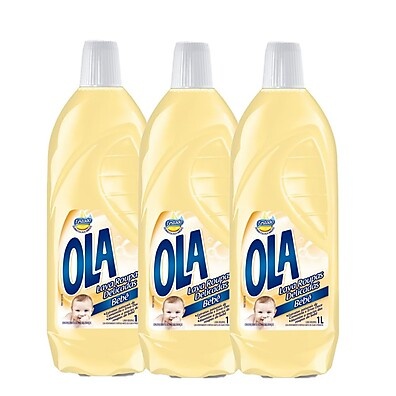 Kit com 3 Lava Roupas Ola Bebê 1L – Hidratação e Proteção para Roupas Delicadas