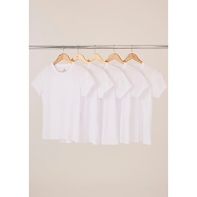 Kit com 5 Camisetas Femininas Slim Básicas – Conforto e Estilo