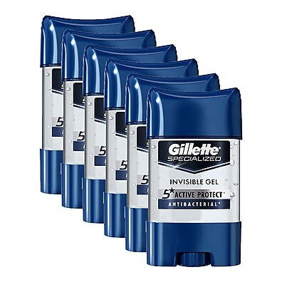 Kit com 6 Desodorantes Gillette Specialized Antibacterial