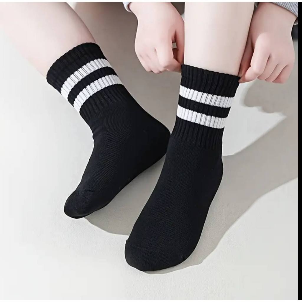 Kit com 6 Pares de Meias Cano Alto Infantil e Juvenil