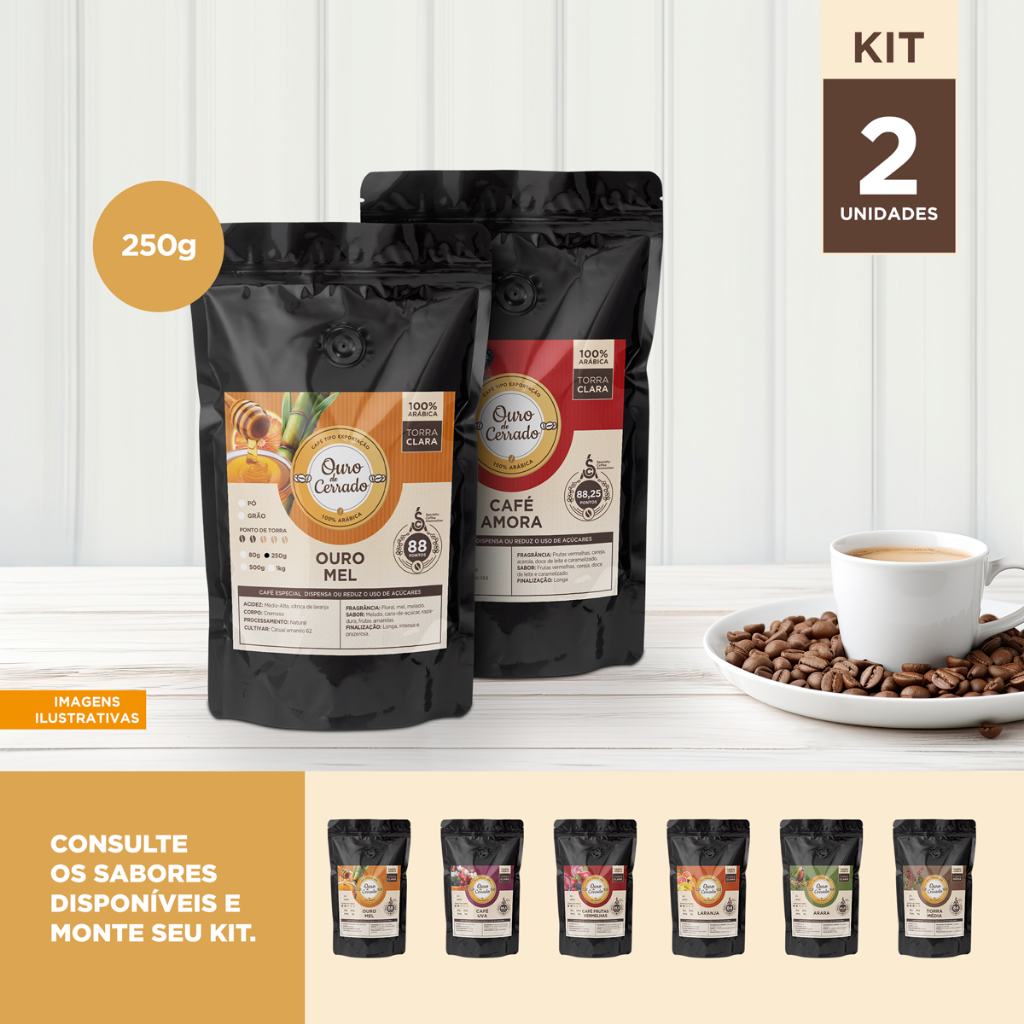 Kit Combo 2x250g de Cafés Especiais: Sabor e Economia em Cada Xícara