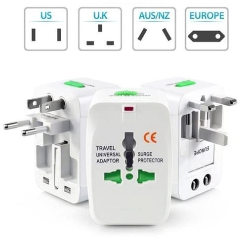 Kit 2 Adaptadores de Tomada Universal: Viaje Conectado em 150 Países!