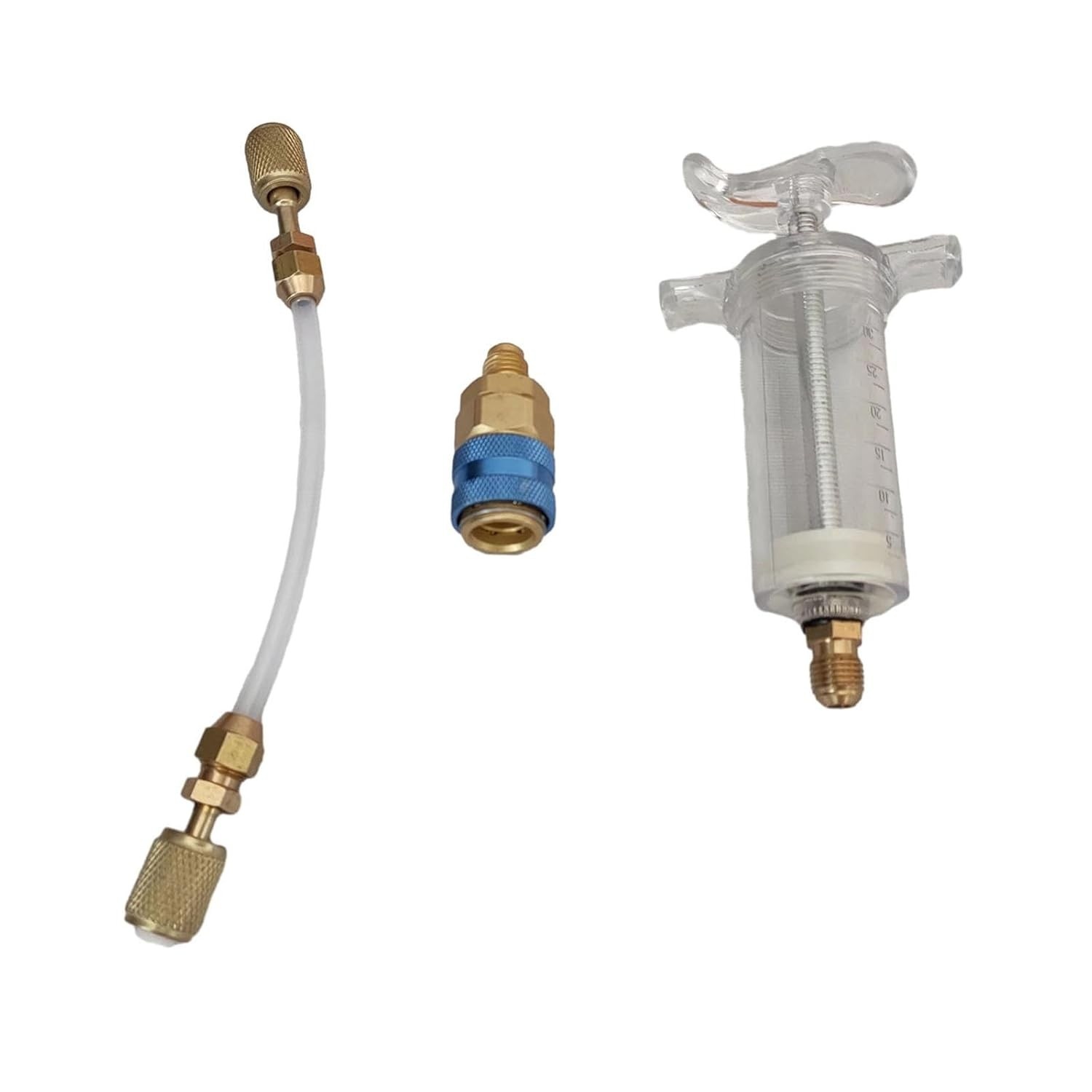 Kit Injetor de Tinta de Óleo CA com Conector SAE 1/4" - Ferramenta Profissional para Detecção de Vazamentos HVAC