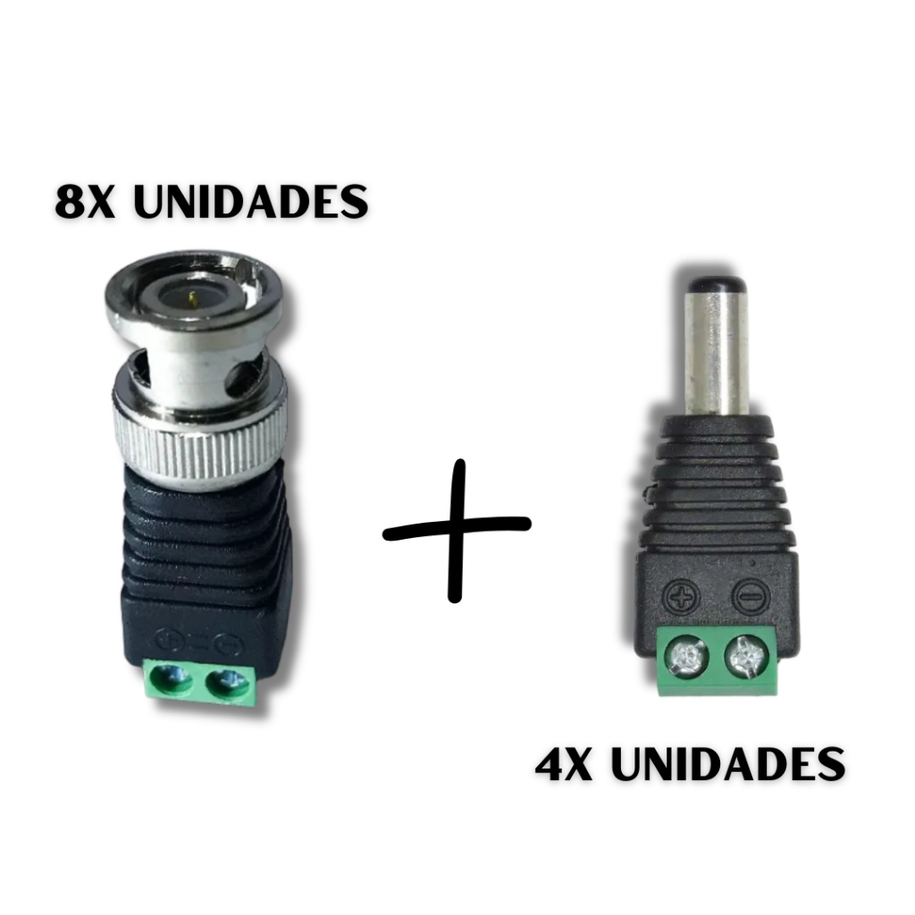 KIT Conectores BNC + P4: Conexão Profissional para CFTV