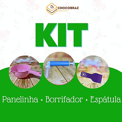 Kit Confeiteiro Completo: Panelinha 850ml, Borrifador e Espátula