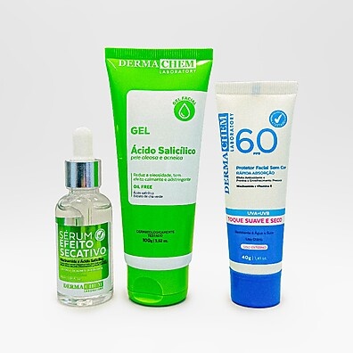 Kit Controle Oleosidade Dermachem FPS 60: Pele Seca e Protegida