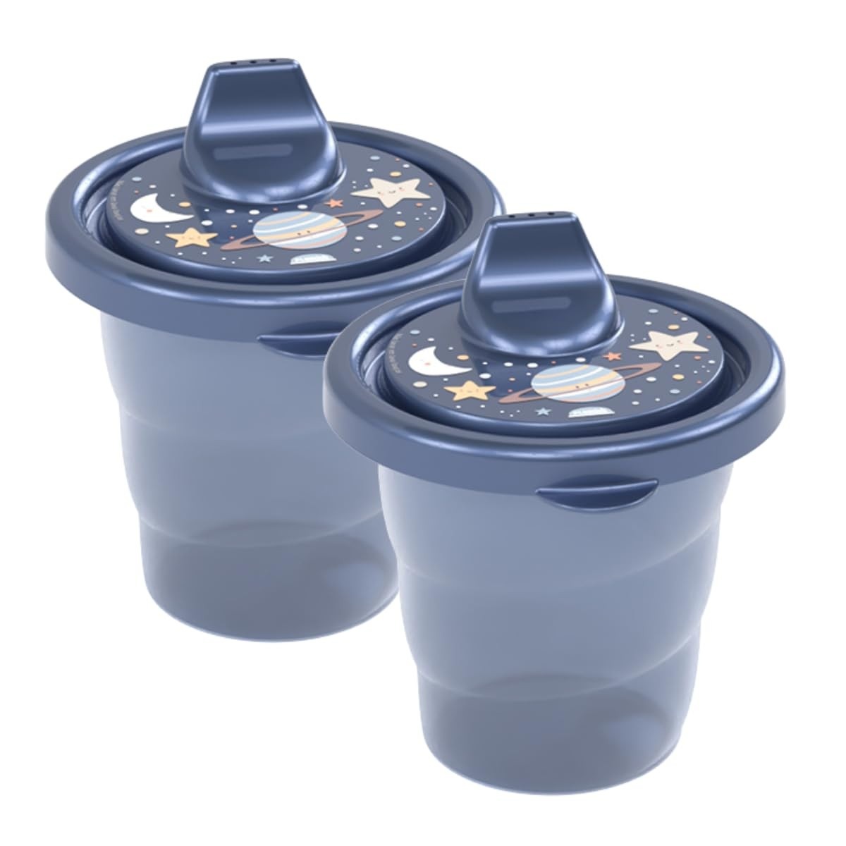 Kit Copo Infantil com Bico de Transição - 6 Unidades Astronauta 200ml para Bebês e Crianças