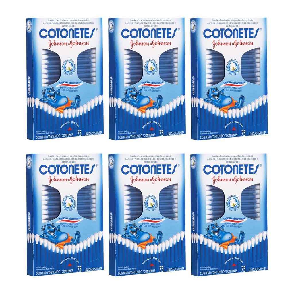 Kit Cotonetes Johnson & Johnson 75 Unidades: Maciez e Segurança para Toda a Família