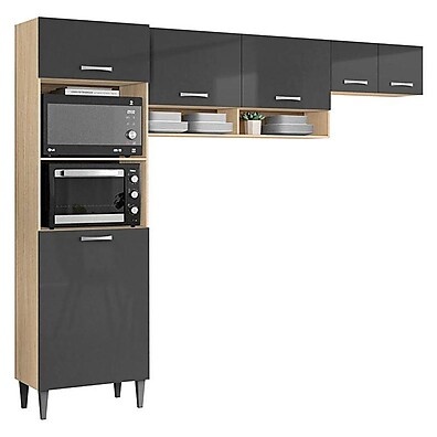 Kit Cozinha Atenas Avena Grafite – Elegância e Praticidade na Sua Casa
