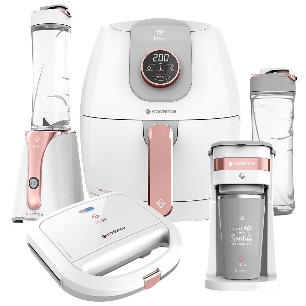 Kit Cozinha Rosé Gold Cadence: 4 em 1!