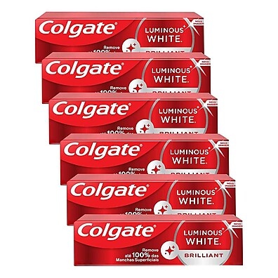 kit-creme-dental-colgate-luminous-white-6-unidades-com-clareamento-profissional