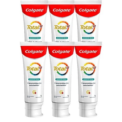 Kit Creme Dental Colgate Total 12 Advanced Fresh: 6 Unidades de Proteção Total