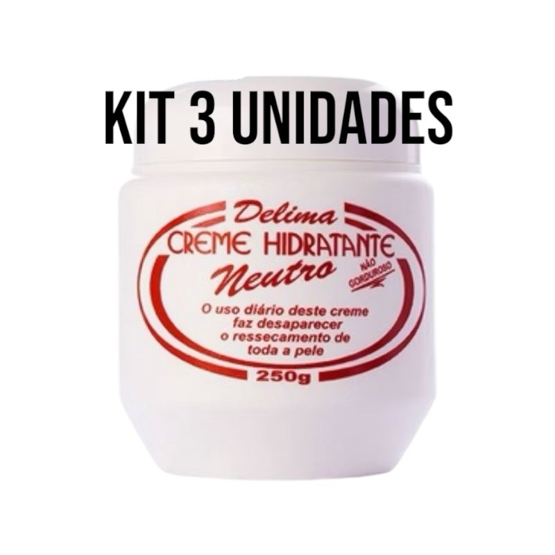 Kit Creme Hidratante Delima (3 Unidades) - Pele Macia e Hidratada