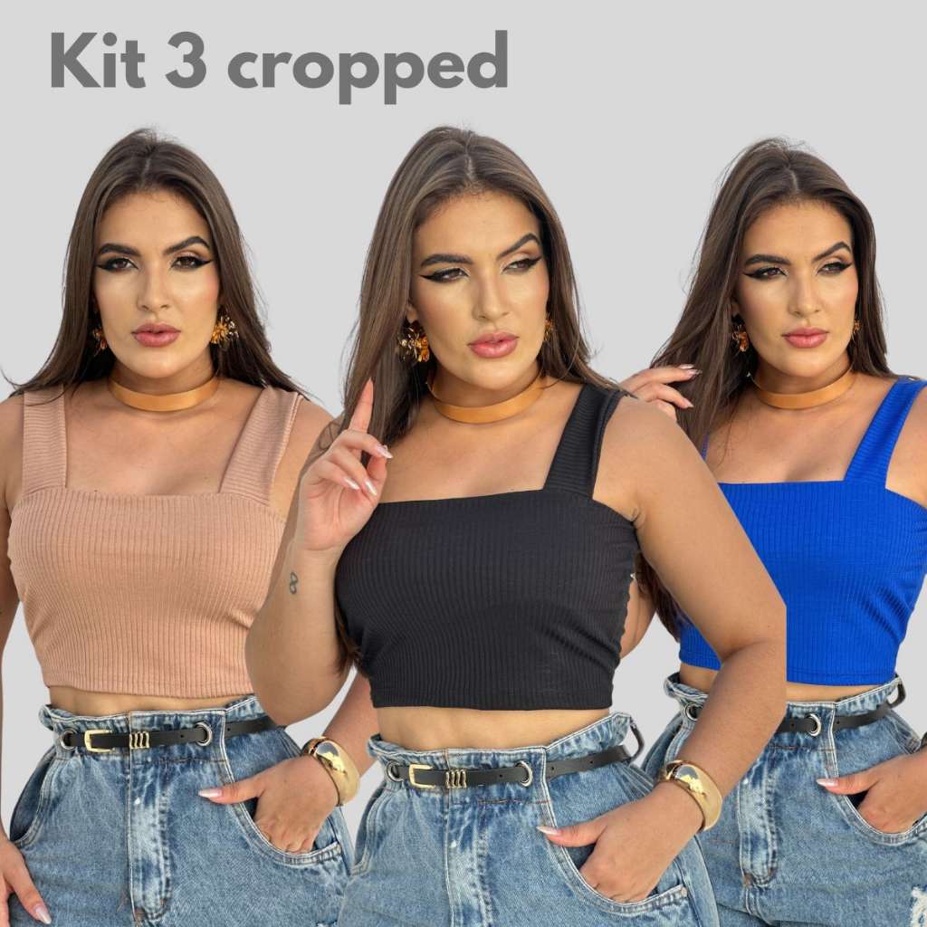 Kit Cropped Canelado: Estilo e Conforto!