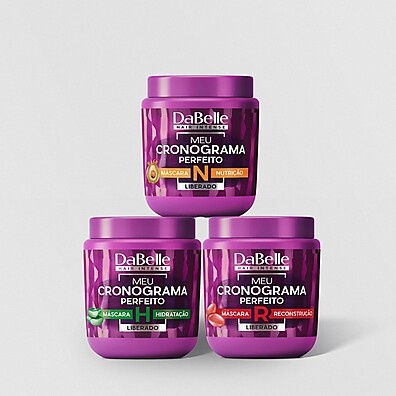 Kit DaBelle Hair Intense Meu Cronograma Perfeito: 3 Máscaras 400g