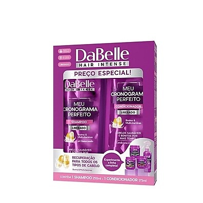 Kit DaBelle Hair Intense: Shampoo e Condicionador para Cronograma Capilar Perfeito