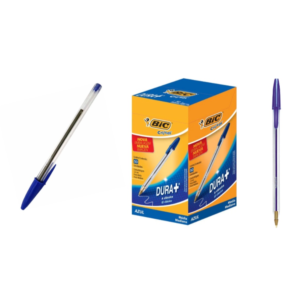 Kit de 10 Canetas Azuis Bic Cristal Dura 1.0mm – Qualidade e Durabilidade para Seus Projetos