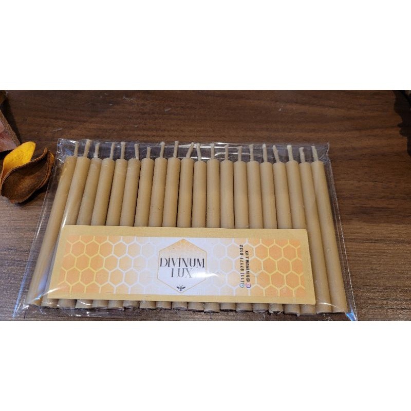 Kit de 10 Velas de Cera de Abelha Pura – Aromatize com Naturalidade