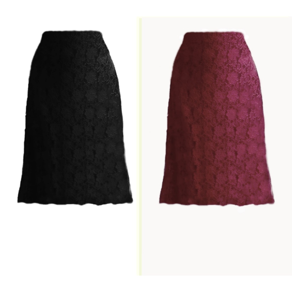 Kit de 2 Saia Midi de Renda Plus Size: Estilo e Versatilidade em Um Clique!